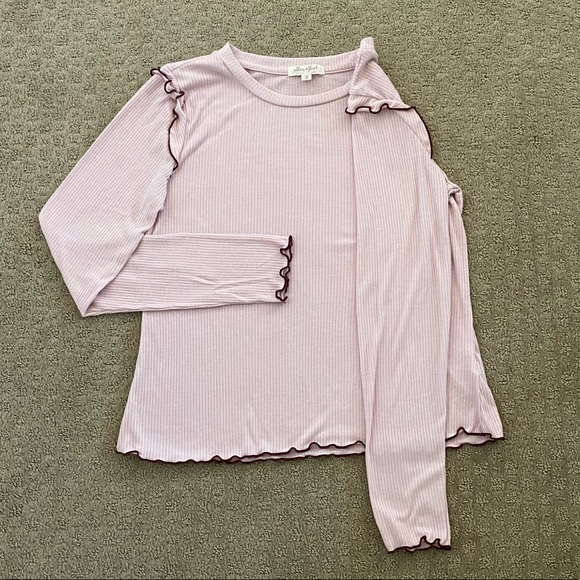Light Pink Frilly Long Sleeve Top - Picture 1 of 11